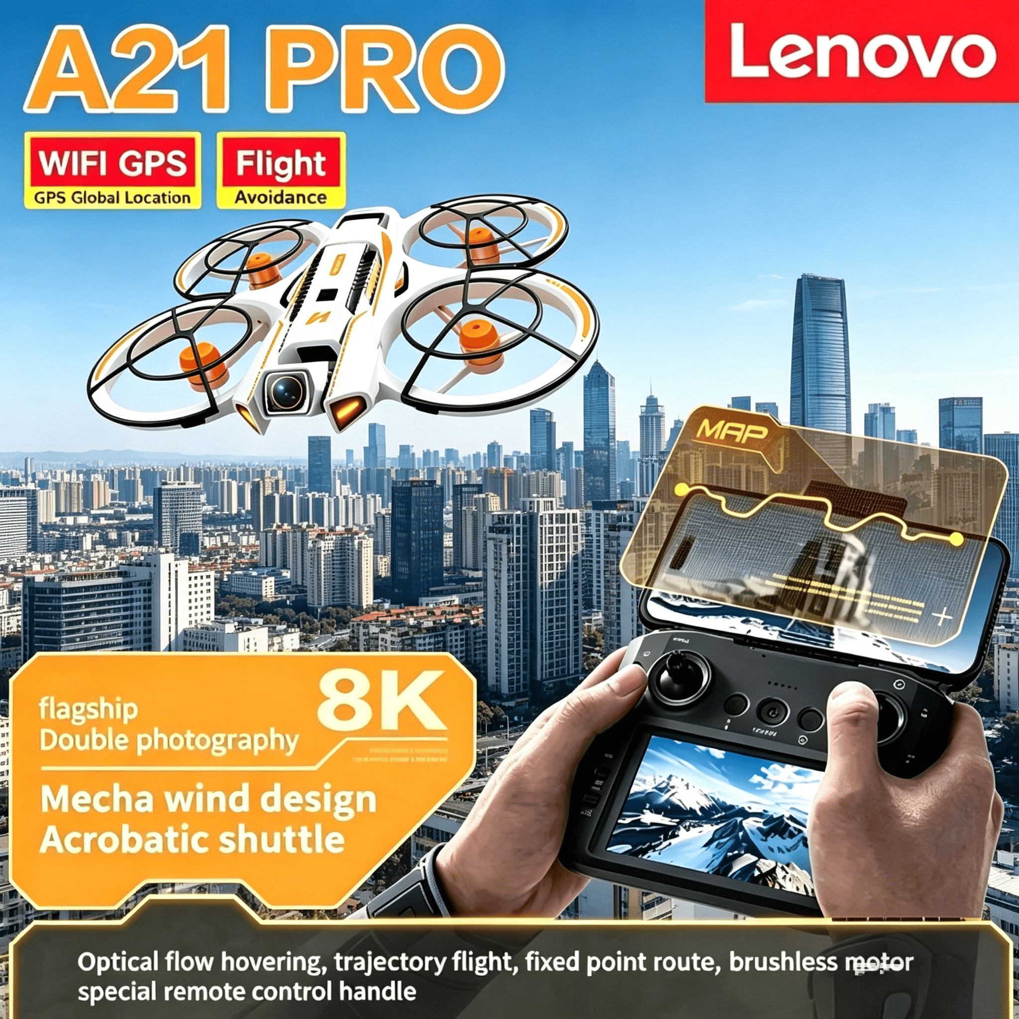 Drone Top Rc - Lenovo A21Pro 8K GPS Drone 5G