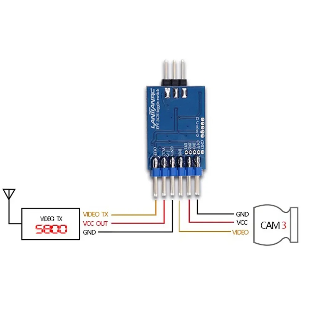 3 Channel Video Switcher Modul - Drone Rc Fpv Manual review and price