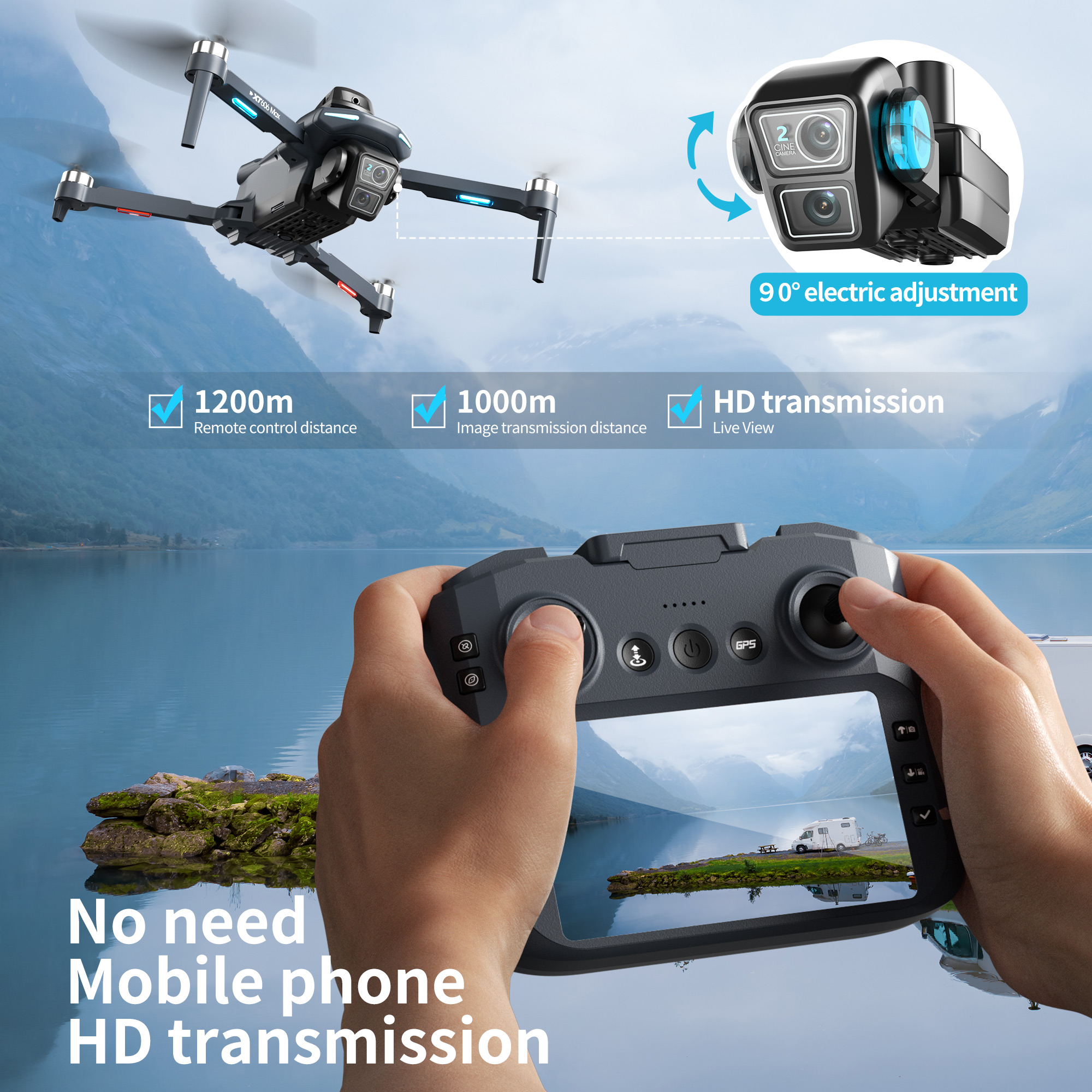XT606 MAX GPS NEW Drone 8k Pro - Drone Top Rc review and price