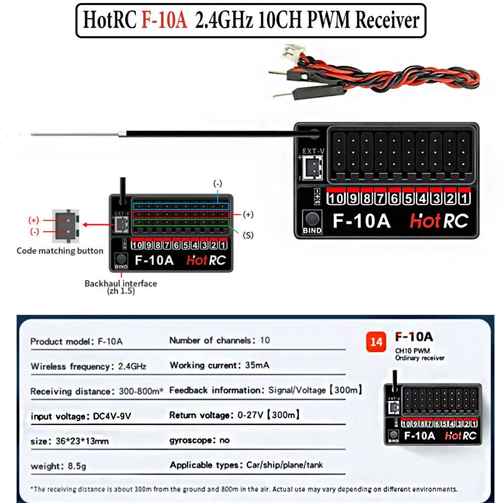 Hotrc Hot rc HT-10A HT10A 2.4G - Drone Rc Battery review and price