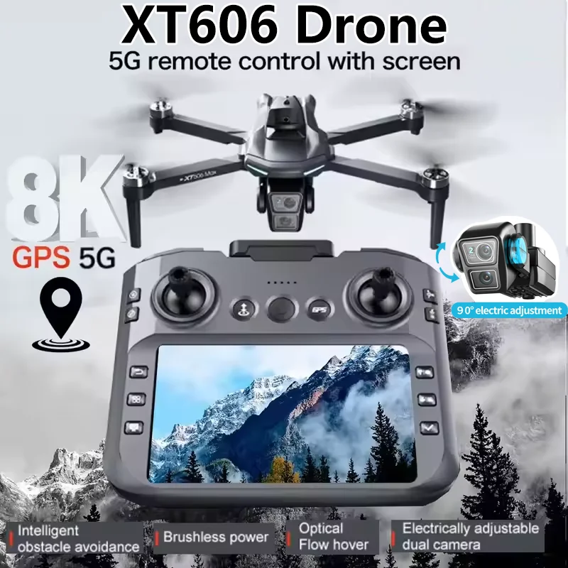 XT606 Foldable Drone 4K Dual C - Drone Top Rc review and price