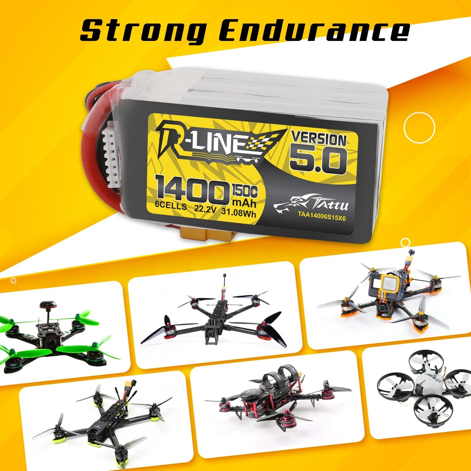 Tattu R-Line 1200mAh 1400mAh 6 - Drone Frame 5 Inch review and price