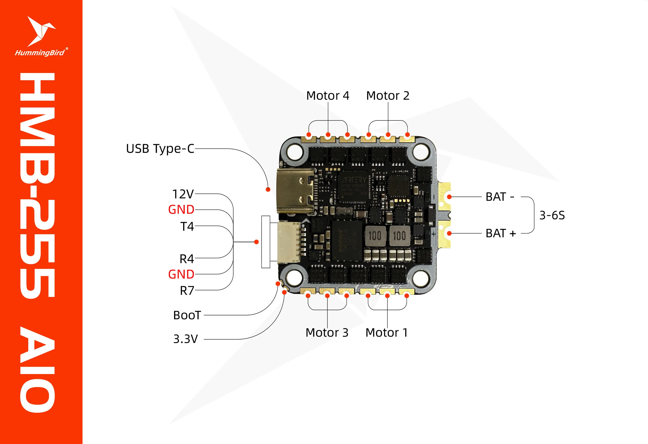 NewBeeDrone Hummingbird 255 50 - Betaflight Flight Controller review and price