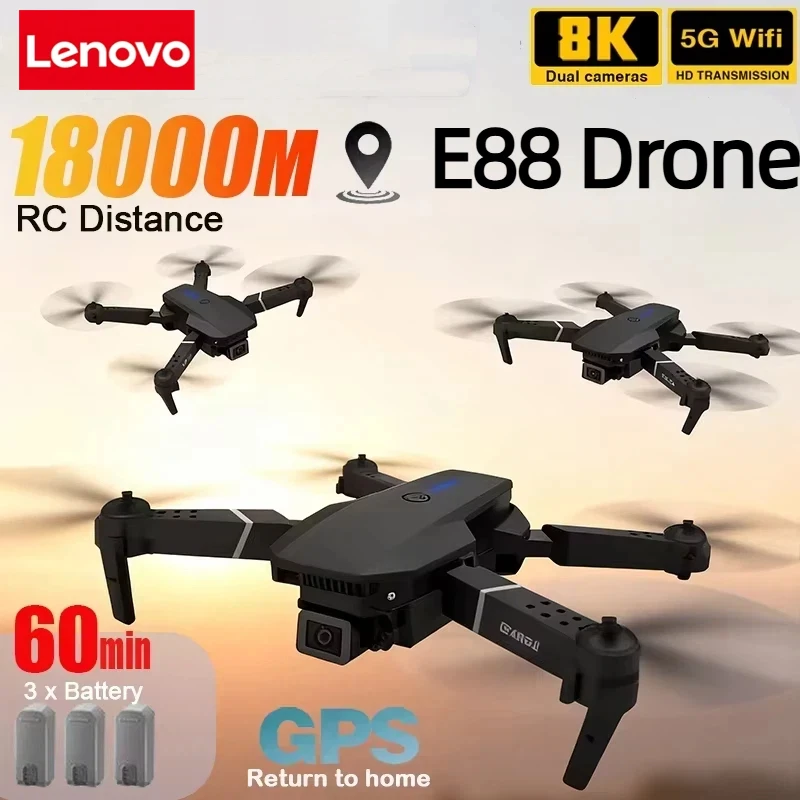 Lenovo New E88 Pro WIFI FPV Dr - Drone E88 Rc Quadcopter review and price