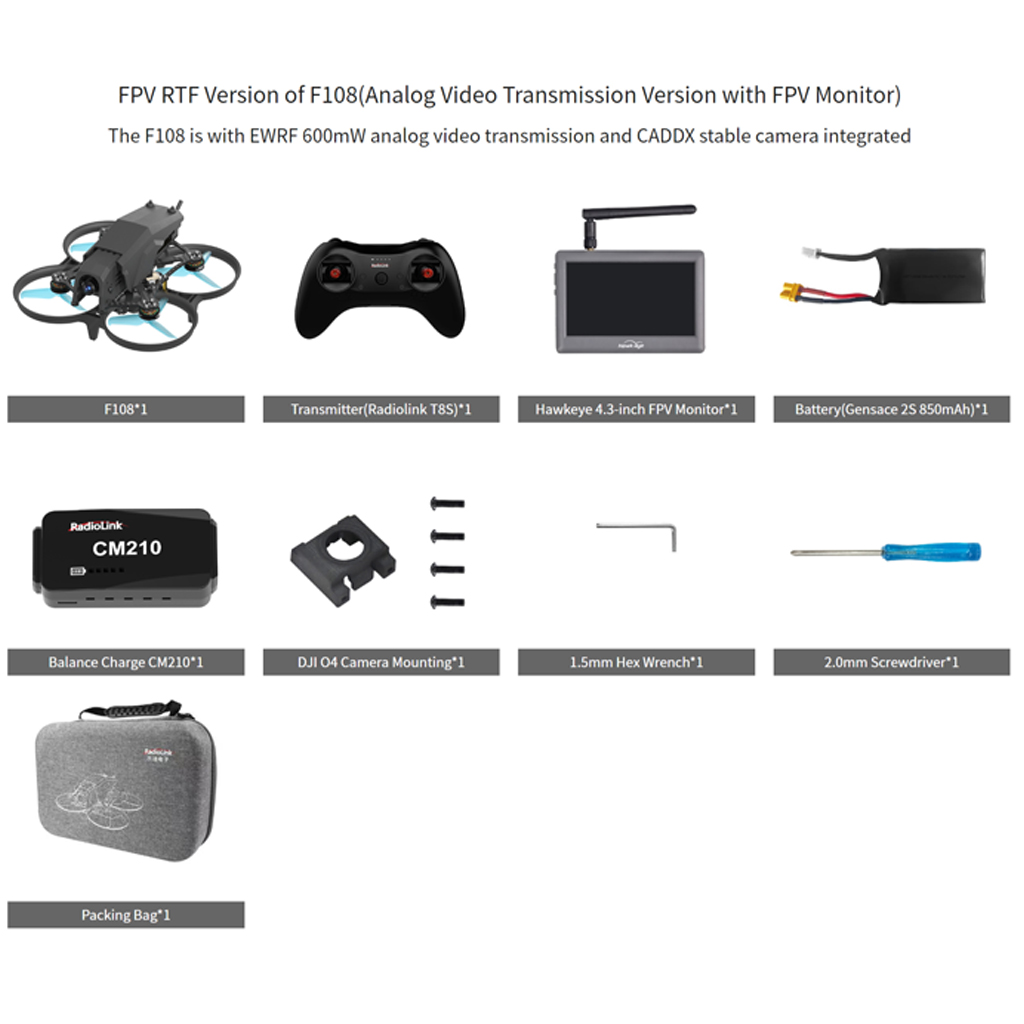 Radiolink F108 Optical Flow FP - Drone Rc Fpv Manual review and price