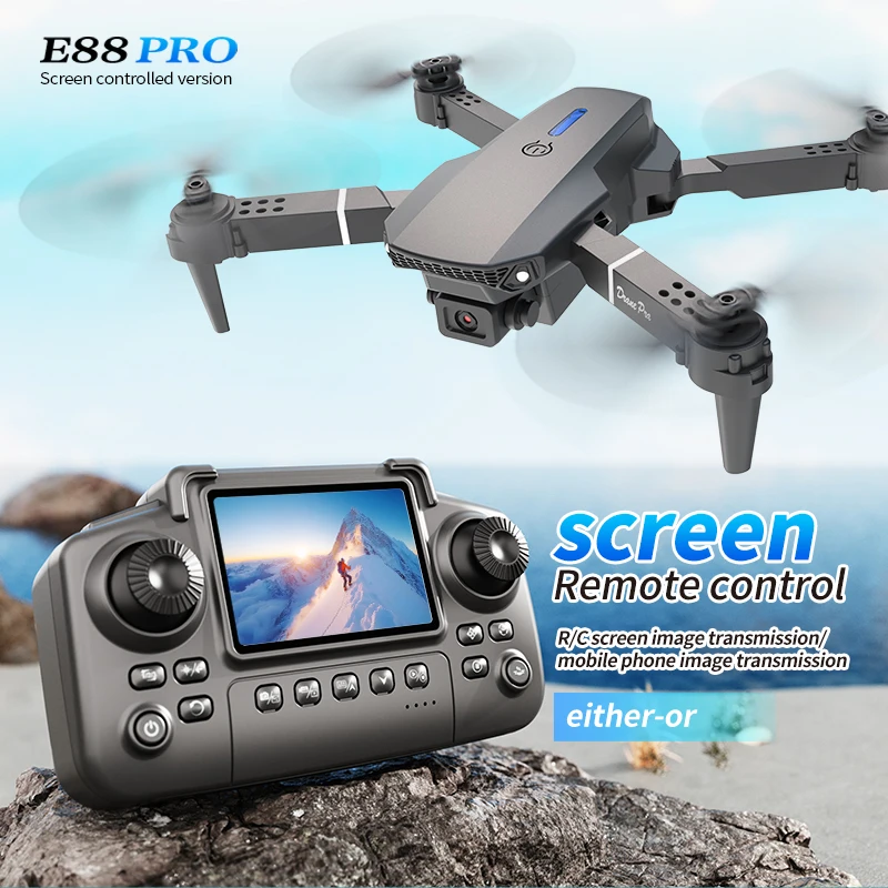 E88 PRO Drone with screen 4K H - Drone E88 Rc Quadcopter review and price