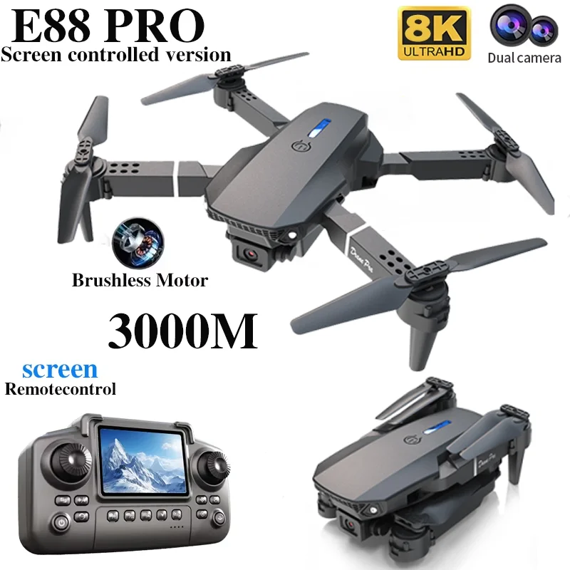 E88 PRO Drone with screen 4K H - Drone E88 Rc Quadcopter review and price